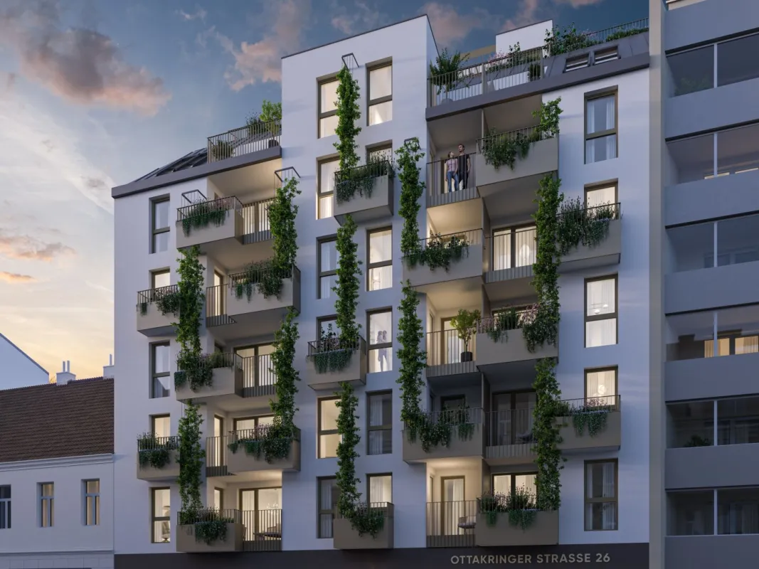 Nachhaltig & hoch oben am Yppenplatz. – 3 m Raumhöhe XL Dachterrasse im Dachgeschoss - Bild 1