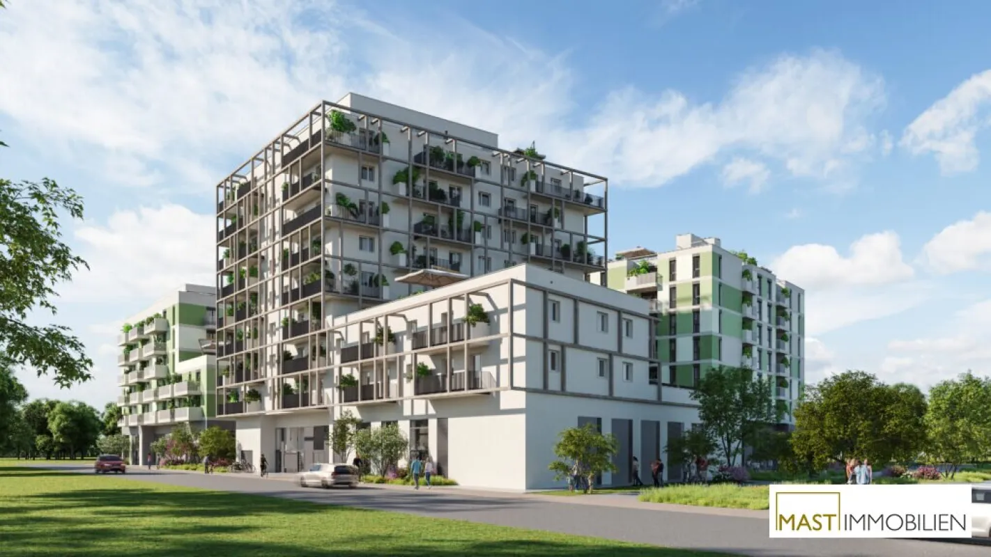 Nähe Donauzentrum: Traumhafte 3-Zimmer Wohnung mit 15qm Balkon - Bild 1