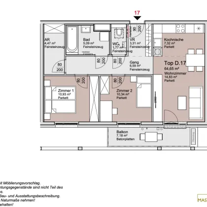 Bei der Alten Donau! 3 Zimmer Wohnung mit Balkon - Bild 2
