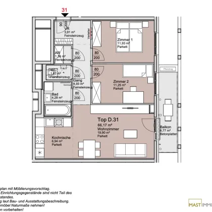 *unweit vom Donauzentrum* 3-Zimmer Familienwohnung! - Bild 2