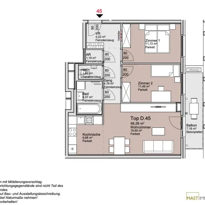 6. Stock! 3 Zimmer Wohnung unweit der Alten Donau! - Bild 2