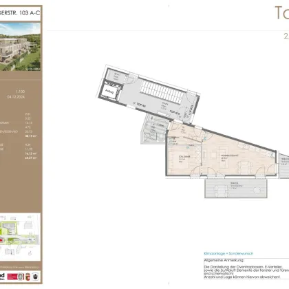 2-Zimmer Dachgeschosswohnung mit optionalem Einzelbüro / Top A10 - Bild 2