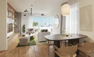 BEZUGSFERTIG & PROVISIONSFREI - 2-Zimmer Eigentumswohnung mit Balkon im „Village im Dritten – PEAK HOMES“ Top 52