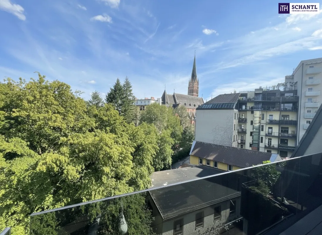 SUPER LAGE! PENTHOUSE-BÜRO - Helle Büro- oder Ordinationsflächen inkl. Klimaanlage, Glasfaseranschluss + 3 BALKONE! Tiefgaragenplätze vorhanden!! TOP-SICHTBARKEIT! - Bild 1
