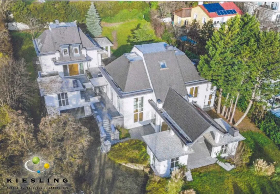 Exklusive Architektenvilla im Grünen mit Gästehaus/Kanzlei, Indoor-Edelstahl-Pool, Wellness-Bereich und großer Garage in absoluter (uneinsichtiger) Top-Lage in Wien-Nähe (17km) - Bild 1