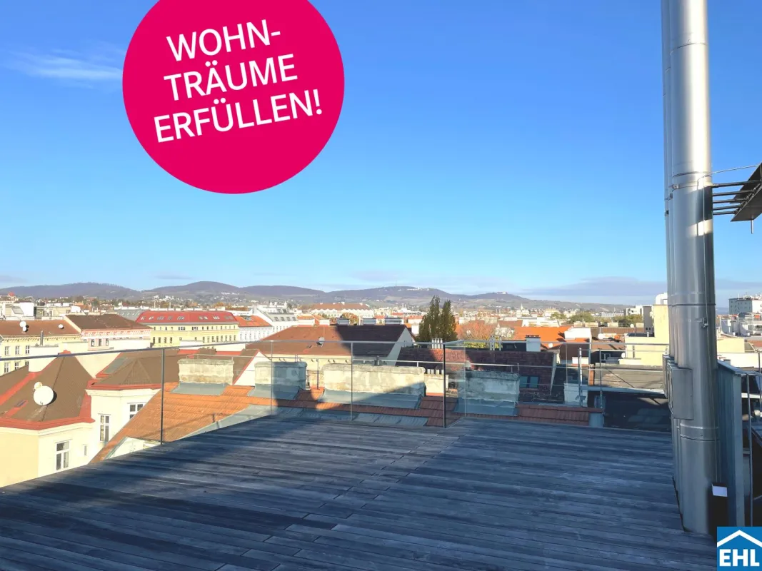 Exklusive Dachgeschoss-Maisonette mit Panoramablick bis zum Kahlenberg - Bild 1