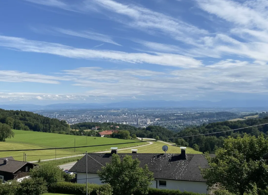 Traumhafte Erstbezugswohnung mit Garten, Pool und Fernblick in Lichtenberg! - Bild 1