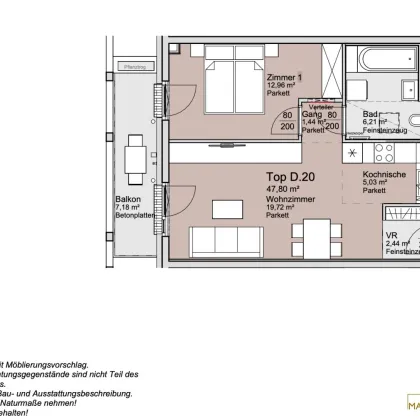 *An der Donau* Provisionsfreie 2 Zimmer Wohnung mit Balkon - Ende 2026 - Bild 2
