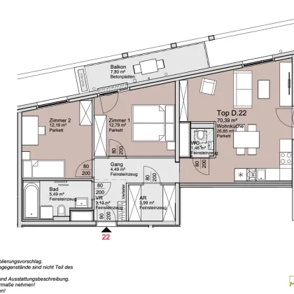 *Provisionsfrei* 3 Zimmer Wohnung mit zwei Balkonen! - Beziehbar Ende 2026! - Bild 2