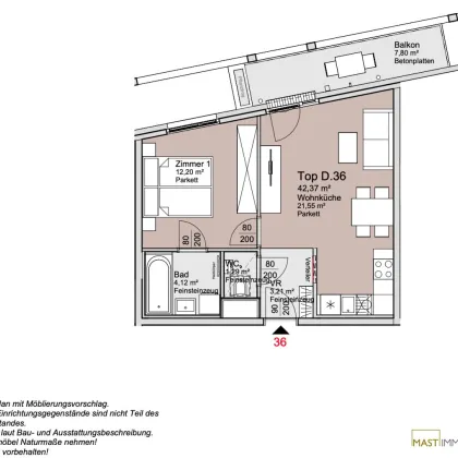 *Alte Donau* 2 Zimmer Wohnung im 5. Liftstock! - Bild 2