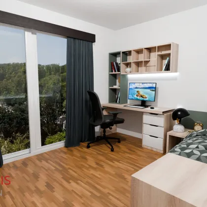 Einfamilienhaus-Niedrigenergiehaus mit Dachterrassenblick auf den Wienerwald, in Fertigstellung - Bild 2