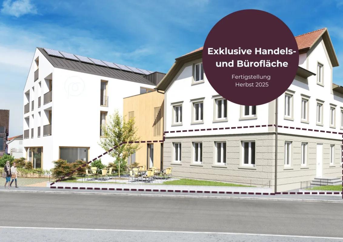 Elegante Geschäfts- oder Bürofläche im Harder Zentrum: 132 m², komplett renoviert, inklusive Gärten und Parkplätzen - Bild 1