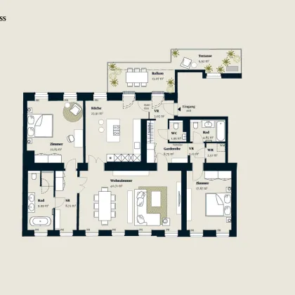 ALTBAU-TRAUM MIT 3 ZIMMERN UND TERRASSE - Bild 2