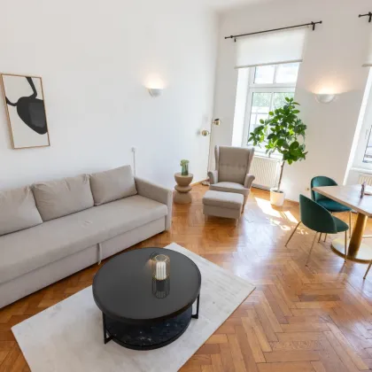 RETRO-CHIC II AIRBNB oder SELBST EINZIEHEN II KOMPLETT MÖBLIERT II ca. 11m² BALKON  II SOFORT NUTZBAR II NÄHE U6/AKH/VOLKSOPER/WUK - Bild 3