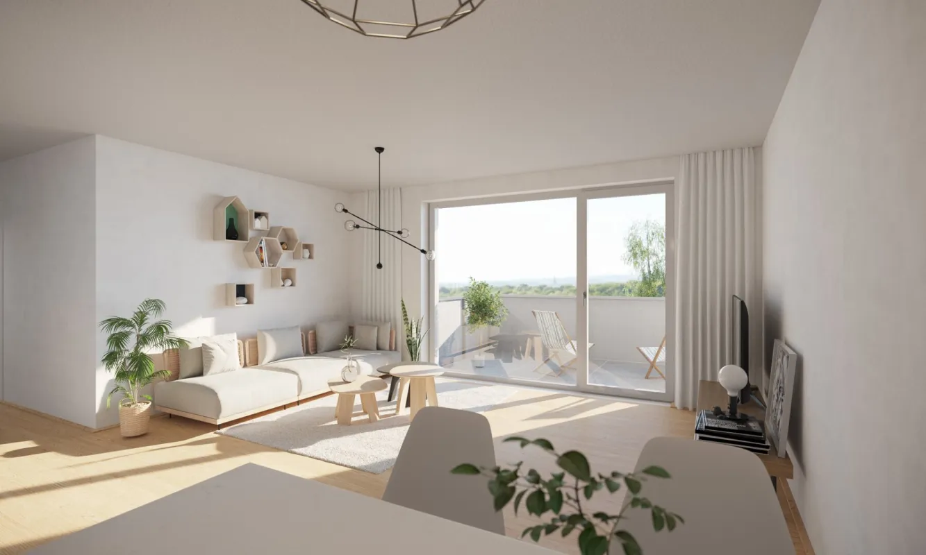 ERSTBEZUG! 2. Quartal 2026: Moderne 3-Zimmer-Wohnung mit Balkon, Lift und Tiefgaragenabstellplatz - Barrierefrei! - Bild 1