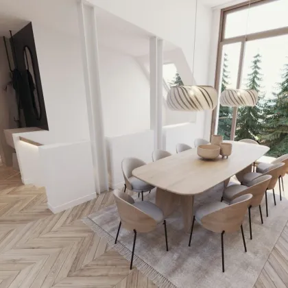 3,7m Raumhöhe im DG, Garage mit 2 Stellplätze, Atrium, Aufzug in die Wohnung und 360° Dachterrasse - Bild 2