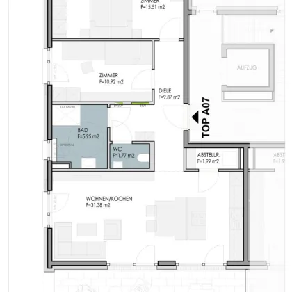 3-Zimmer-Dachgeschoss Top A07, Baumkirchen - Bild 2