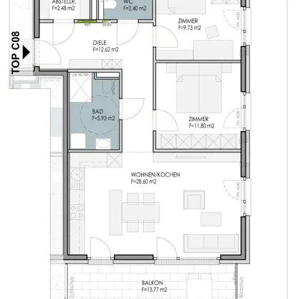 3-Zimmer-Wohnung im 1.OG, Baumkirchen - Bild 3