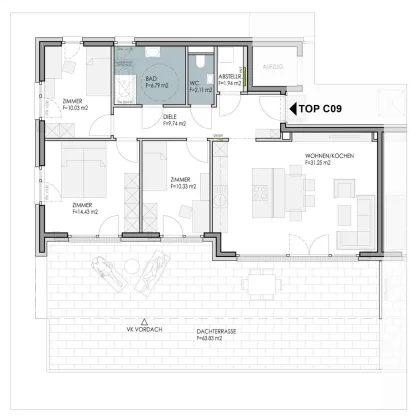 4-Zimmer mit Dachterrasse, Baumkirchen - Bild 3