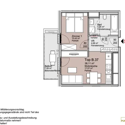 *Ende 2026* Provisionsfreie 2-Zimmer Wohnung im 5. Stock! - Bild 2