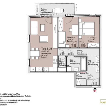 *Ende 2026* Provisionsfreie 3-Zimmer Wohnung im 5. Stock! - Bild 2