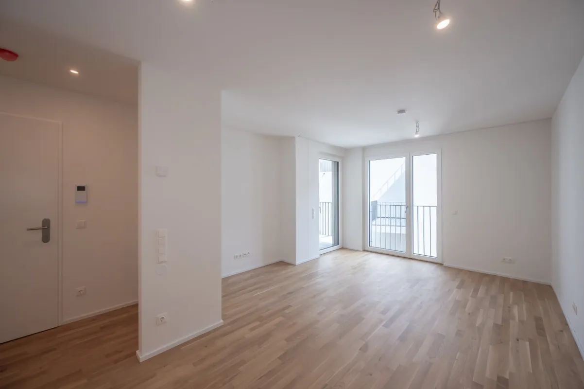 ASG IV-Qualitatives Wohnen in urbaner Lage: hochwertiger 2-Zimmer ERSTBEZUG mit Balkon! Provisionsfrei! - Bild 1