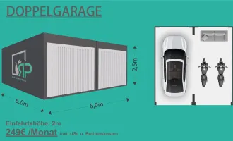 Garagen in unterschiedlichen Größen zu mieten! Variante: Doppelgarage