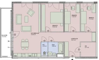 Spitzen Preis: 4 Zimmer Wohnung mit Balkon in direkter U-BAHN LAGE !