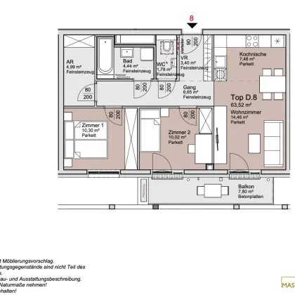 *ALTE DONAU* Provisionsfreie 3-Zimmer Wohnung mit Balkon - Bild 2
