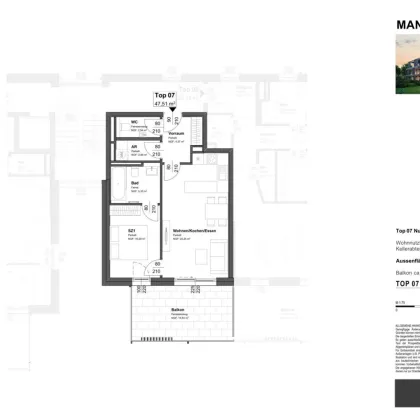 Mandlgasse 5, Top 07: 2-Zimmer-Wohnung mit XL Balkon - Bild 2