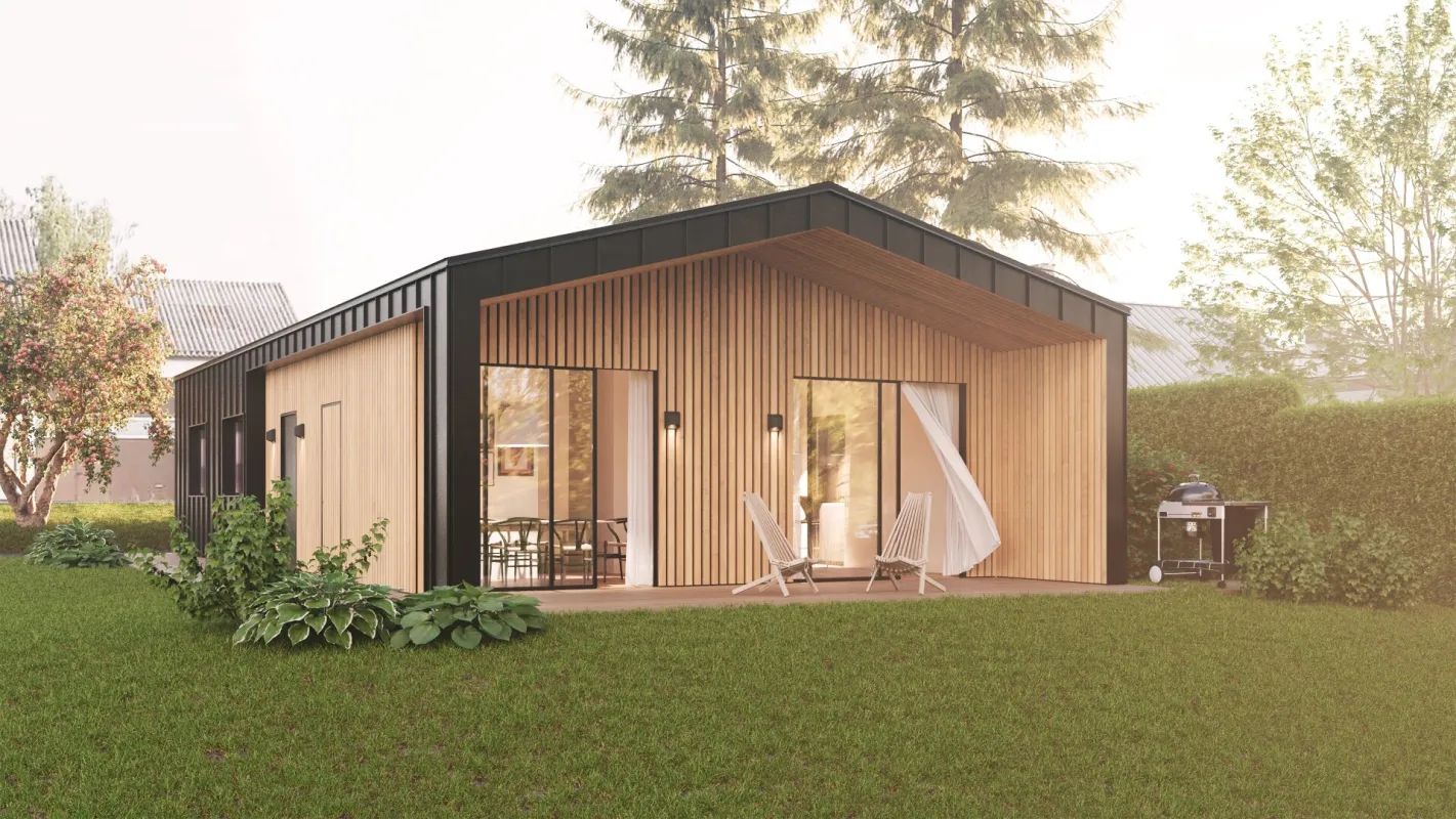Provisionsfreies Einfamilienhaus Modulbau - Erstbezug mit Garten, Terrasse und 2 Stellplätzen für nur 379.000,00 € - Bild 1