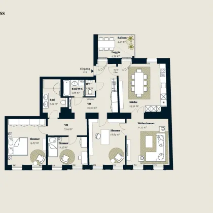 3-ZIMMER FAMILIENWOHNUNG IM KERNSANIERTEN ALTBAU MIT FREIFLÄCHE - Bild 2