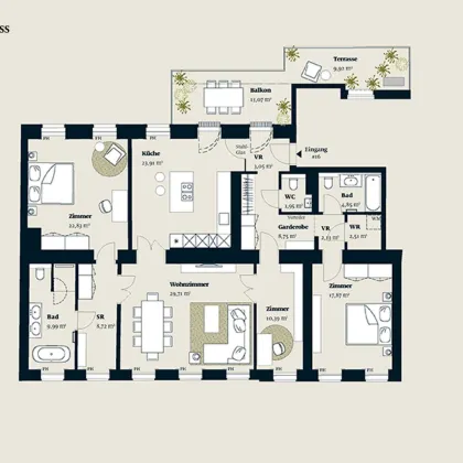 ALTBAUWOHNUNG MIT TERRASSE - Bild 2