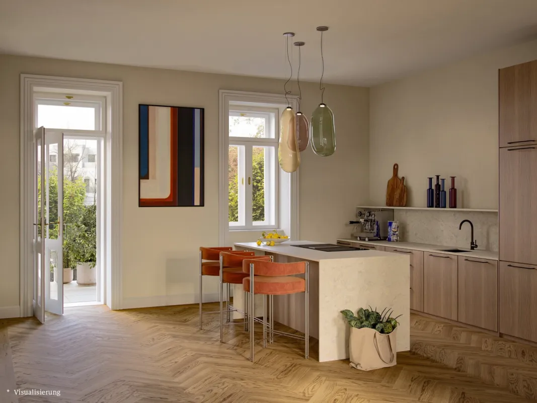 8-ZIMMER-ALTBAU-WOHNUNG AUF GANZER EBENE MIT GROßZÜGIGER FREIFLÄCHE - Bild 1