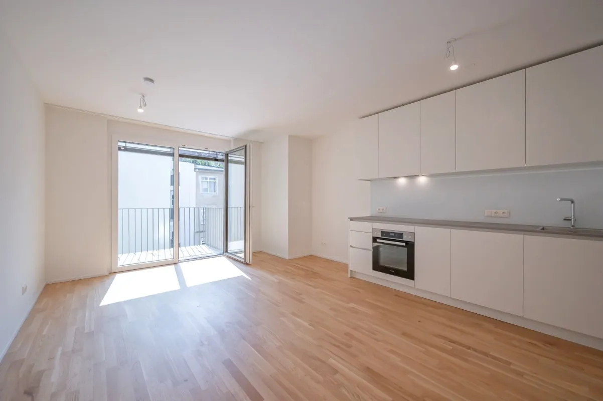 ASG IV-Qualitatives Wohnen in urbaner Lage: hochwertiger 1-Zimmer ERSTBEZUG mit Balkon! Provisionsfrei - Bild 1