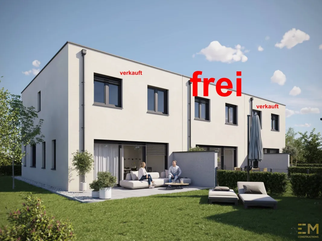 Top 2! The Oasis! Modernes Reihenhaus in Ödt, nahe dem Badesee: 5 Zimmer, Terrasse, Eigengarten, belagsfertig. - Bild 1