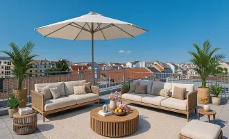 PENTHOUSE mit traumhafter DACHTERRASSE! Großzügig angelegter Erstbezug mit direktem Liftzugang