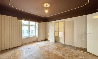 Toplage bei Neubaugasse und Mariahilfer Straße! Sanierungsbedürftiger 3-Zimmer-Altbau im 2. Stock