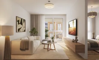 Preiswertes Wohnen im „Village im Dritten – PARK FLATS“ - Provisionsfreie 3-Zimmer Wohnung mit Balkon (Erstbezug!)