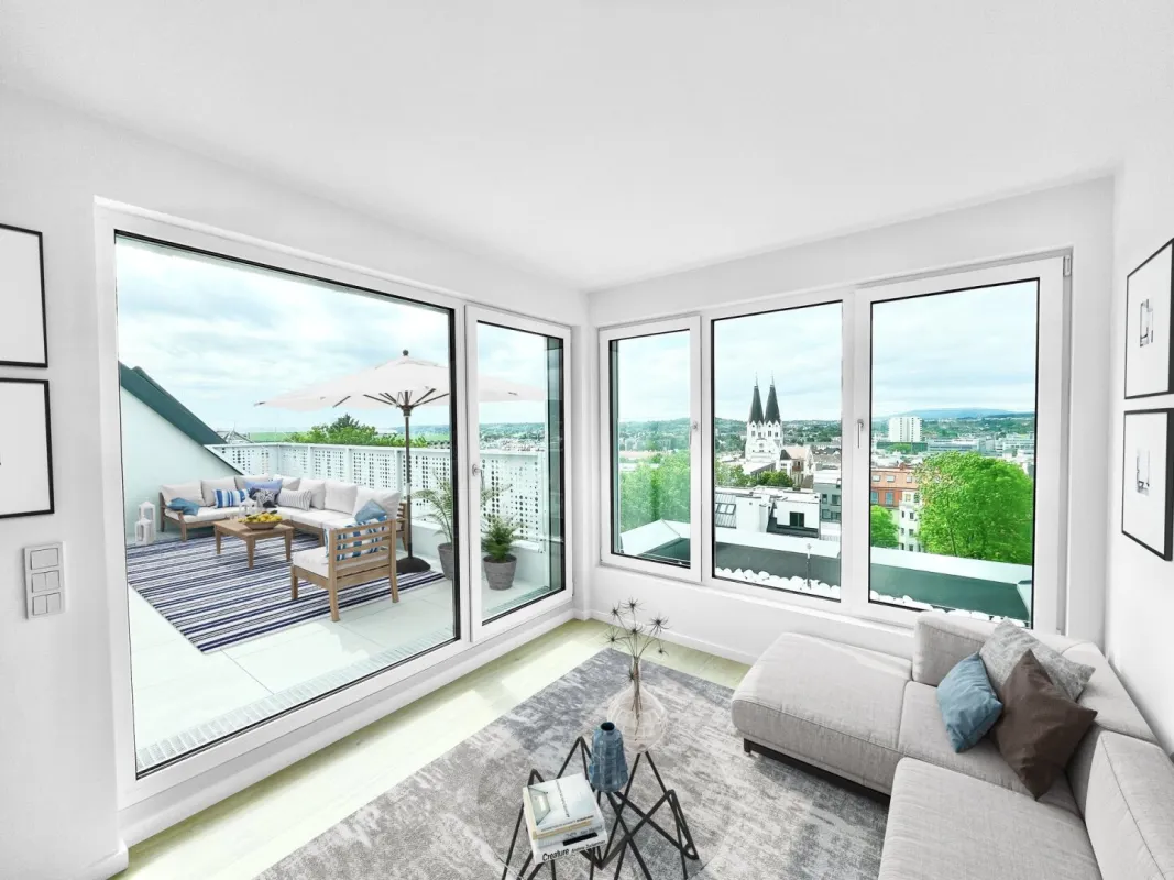 SOFORT BEZIEHBAR - 4 ZI PENTHOUSE mit großer TERRASSE + FERNBLICK in 1140 Wien - Bild 1