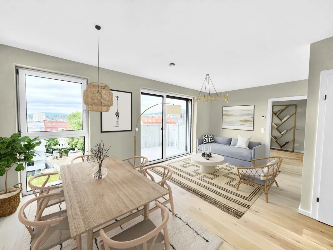 GRÜNBLICK | 2-ZI ERSTBEZUG MIT 2 BALKONEN + TIEFGARAGE IN 1140 WIEN - Bild 1