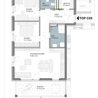 3-Zimmer-Wohnung im 1.OG, Baumkirchen - Bild 2