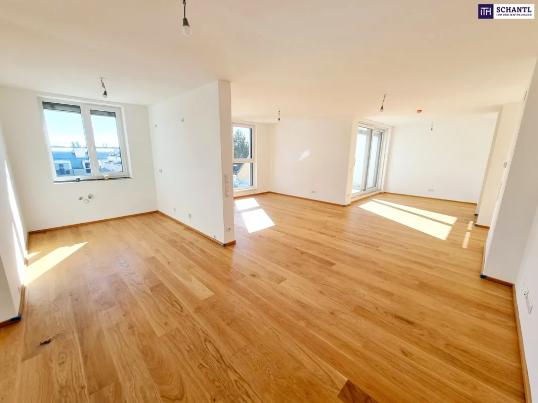 Herbstaktion! Einfach genial! Penthouse auf einer Ebene mit 2 Terrassen + Dachterrasse + 5 Zimmer + Garage + Erdwärme + Ruhelage! Nachhaltig und zukunftssicher investiert! - Bild 1