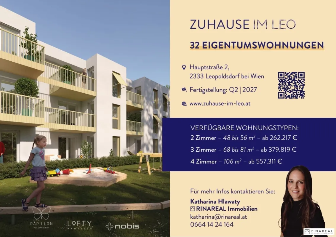 FÜR ANLEGER // Zuhause IM LEO | Tolle 2 Zimmer Wohnung | Garten & Terrasse | Tiefgarage im Gebäude | Hauptstraße | Frühjahr 2027 - Top 6 - Bild 1
