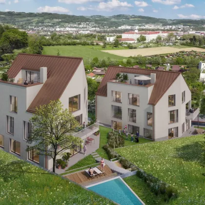 DAS KEIML am Auberg: Einzigartige Lage, grandioser Panoramablick über das wunderschöne Petrinum und die Stadt Linz - Erstbezug - Bild 2