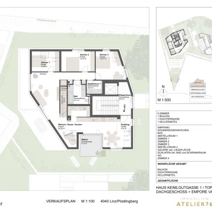 DAS KEIML am Auberg: Einzigartige Lage, grandioser Panoramablick über das wunderschöne Petrinum und die Stadt Linz - Erstbezug - Bild 3