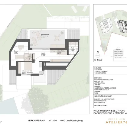 DAS KEIML am Auberg: Einzigartige Lage, grandioser Panoramablick über das wunderschöne Petrinum und die Stadt Linz - Erstbezug - Bild 3