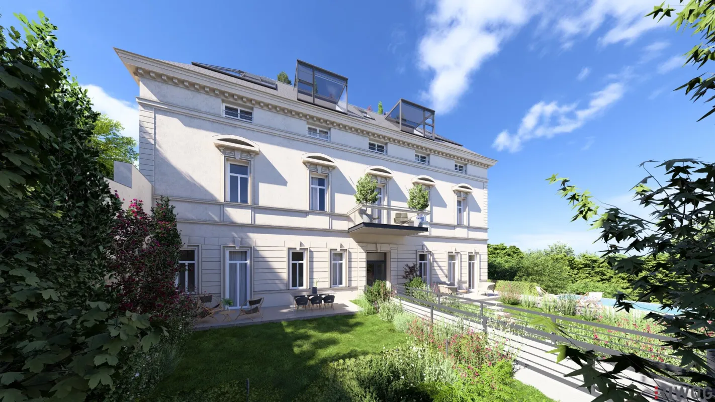 Historische Villa Seutter | sanierungsbedürftige 3 Zimmer-Gartenwohnung mit Atrium in Grünruhelage nähe U-Bahn | 4,40m Raumhöhe - Bild 1