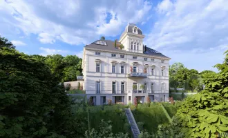 WIENTALBLICK | helle Wohnung in der historischen Villa mit 4,4m Raumhöhe & Blick auf Linde | sanierungsbedürftig | Balkon geplant + Gartenoption |