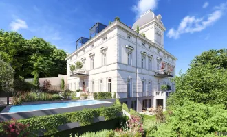 Herrschaftliche Wohnung in historischer Villa | über 440m² Garten & möglicher Infinity Pool | ca. 4,40 m Raumhöhe | sanierungsbedürftig | U-Bahnnähe